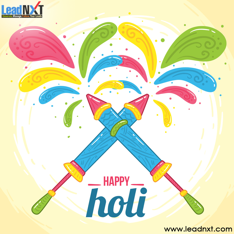 Holi festival celebration greetings by LeadNxt