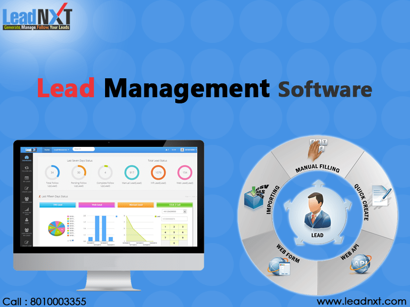 Lead management software dashboard and features